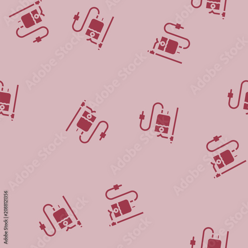 Foto iv drip cancer treatment glyph vector seamless pattern
