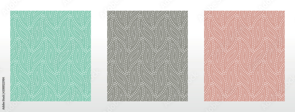 Fototapeta premium Set of abstract geometric patterns. Seamless vector backgrounds. Colored ornaments Graphic modern patterns Simple lattice graphic design