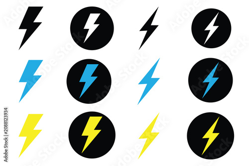 Fotografía Lightning icon set