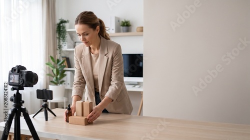 Professional Marketer Preparing Product Video Content for Social Media