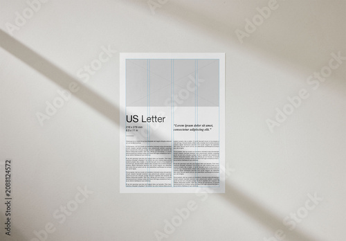 Mockup Of Customizable Us Letter Paper