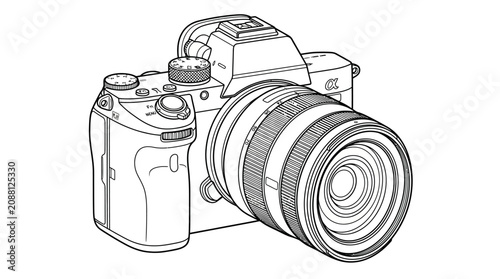 Bild auf Leinwand Digital Camera Vector Illustration