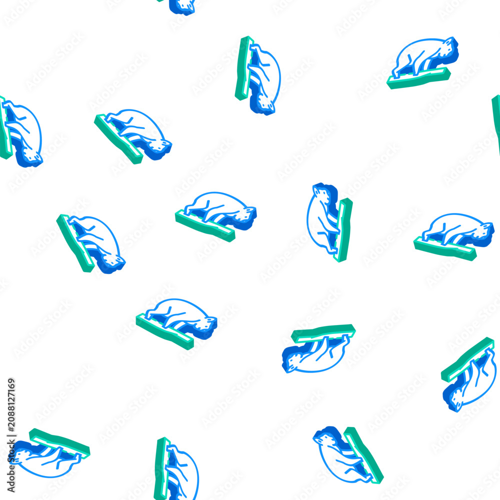 Fototapeta premium koala animal isometric seamless pattern. koala animal sign illustration