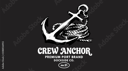 Tableau sur toile Nautical anchor vintage design