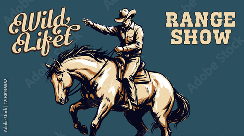 Photos Retro style cowboy country