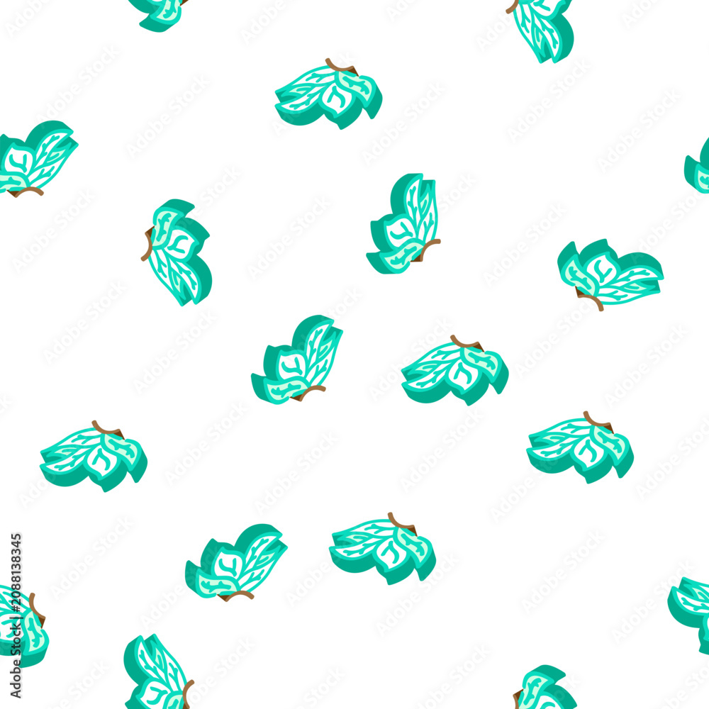 Obraz premium leaf wing isometric seamless pattern. leaf wing sign illustration