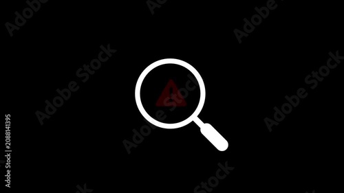 Magnifying search icon with with home icon. Searching home with magnifying glass. Clean, focused design for property search.