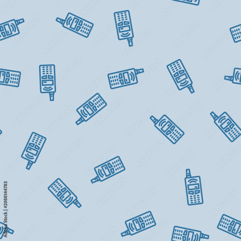 Fototapeta premium early mobile phone network line seamless pattern early mobile phone network thin line illustration