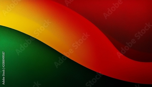 Mesh Gradient With Grain Texture Red Green Yellow Colors Abstract Banner Black History Month Juneteenth