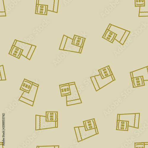 Fotografie drinking oral rehydration solution line seamless pattern drinking oral rehydrati