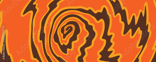 Fire effect background with swirling orange and brown spiral molten flames. S...