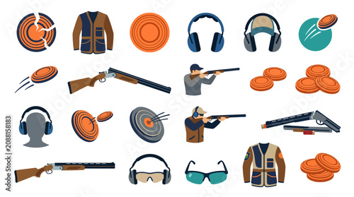 Shooting sports equipment collection.