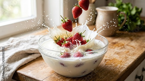 yogurt with strawberries