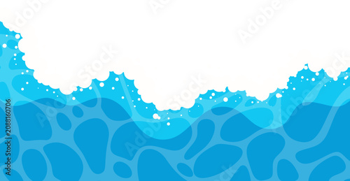 Bild auf Leinwand Ocean Wave Border Element