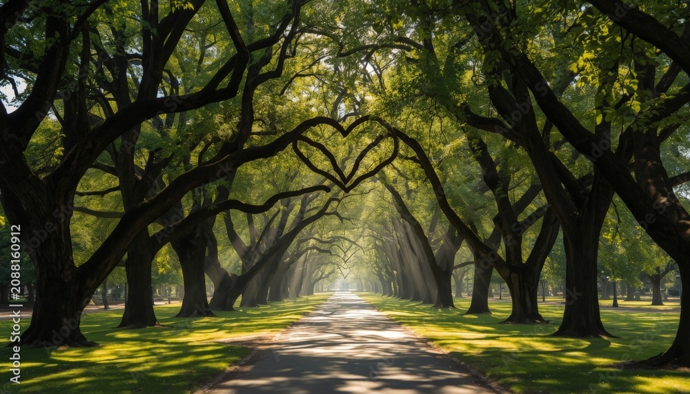 Obraz premium There are many trees that are in the shape of a heart