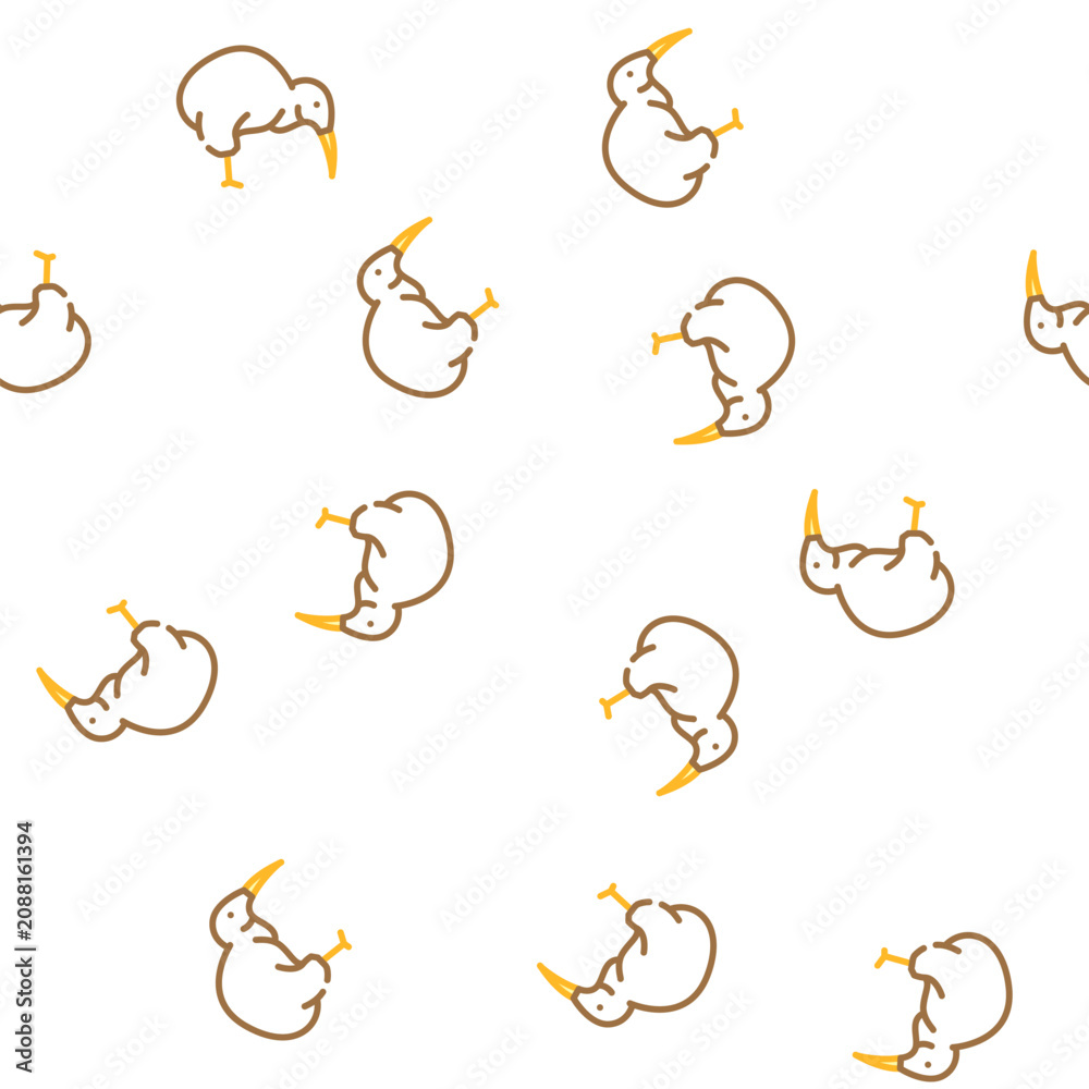 Fototapeta premium toucan bird vector seamless pattern toucan bird sign illustration