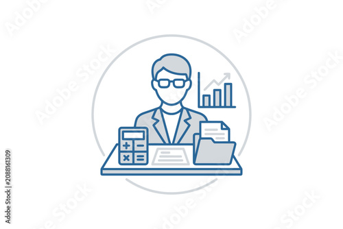 Accountant Financial Analysis Icon