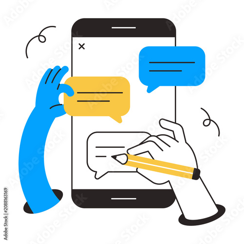 Mobile Chat PNG File On Transparent Background	