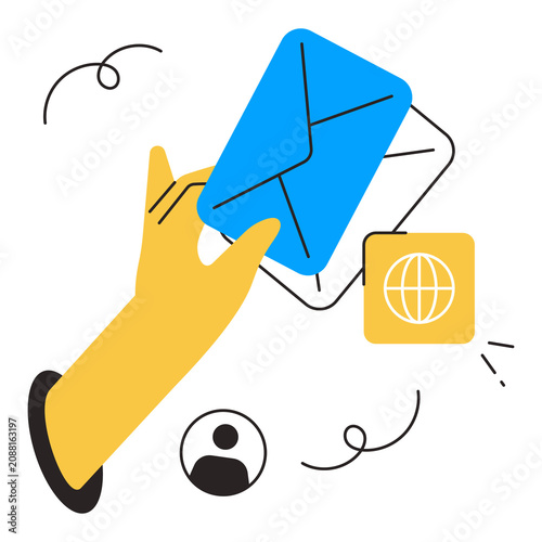 Email PNG File On Transparent Background	