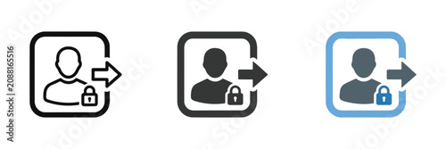 Secure Login Authentication Icon Set