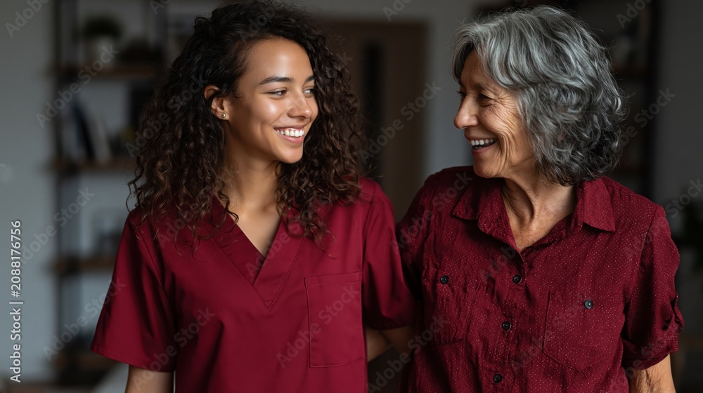 Fototapeta premium Close Up Portrait of Compassionate Caregiver
