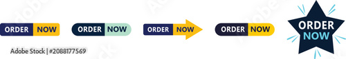 Foto Order now colorful animated button sequence