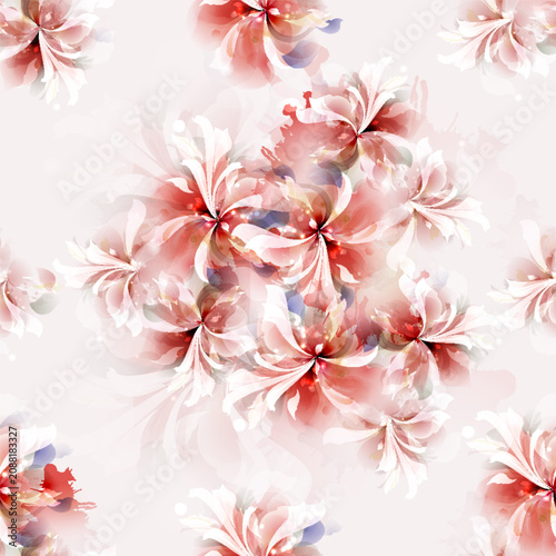 seamless pattern Modern Luxurious Botanical Design Wallpaper for Fabric and Textile Print