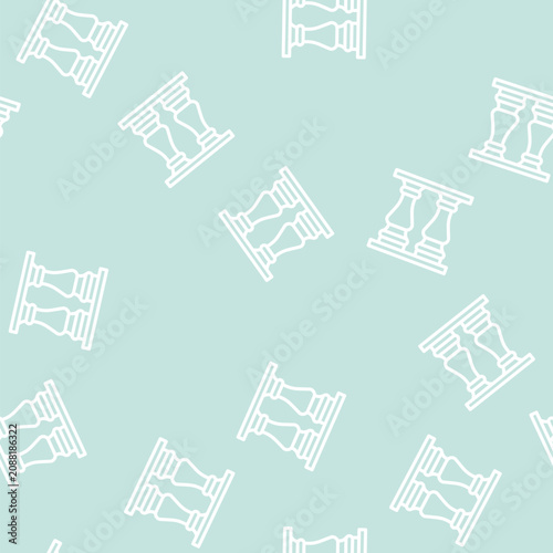 Obraz na plátně balusters decoration line seamless pattern balusters decoration thin line illust