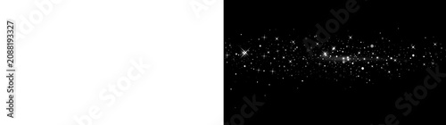 White Glitter Star Dust Light Overlay With Bright Magic Trail Sparkling Particles For Transparent PNG Design Preview