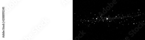 White Glitter Star Dust Light Overlay With Curved Glitter Trail Sparkling Particles For Transparent PNG Design Preview