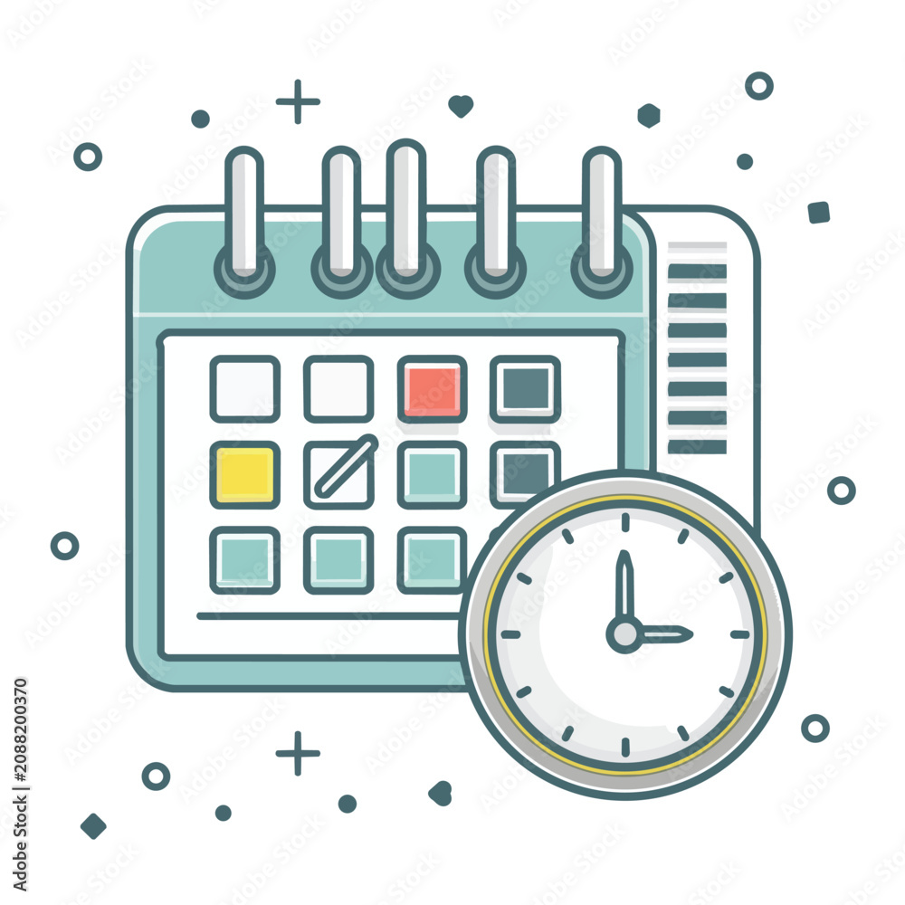 Obraz premium AI Calendar Assistant with Schedule and Time Management Icon