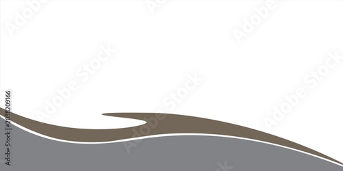 Foto Elegant minimalist vector background with fluid wavy shapes in grey and taupe br