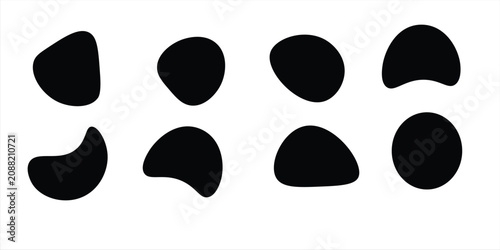 Fotografia Round Amorphous Liquid Blob Fluid Shape Collection Vector Illustration