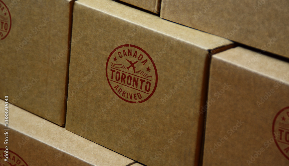 Obraz premium Toronto arrived stamp and stamping