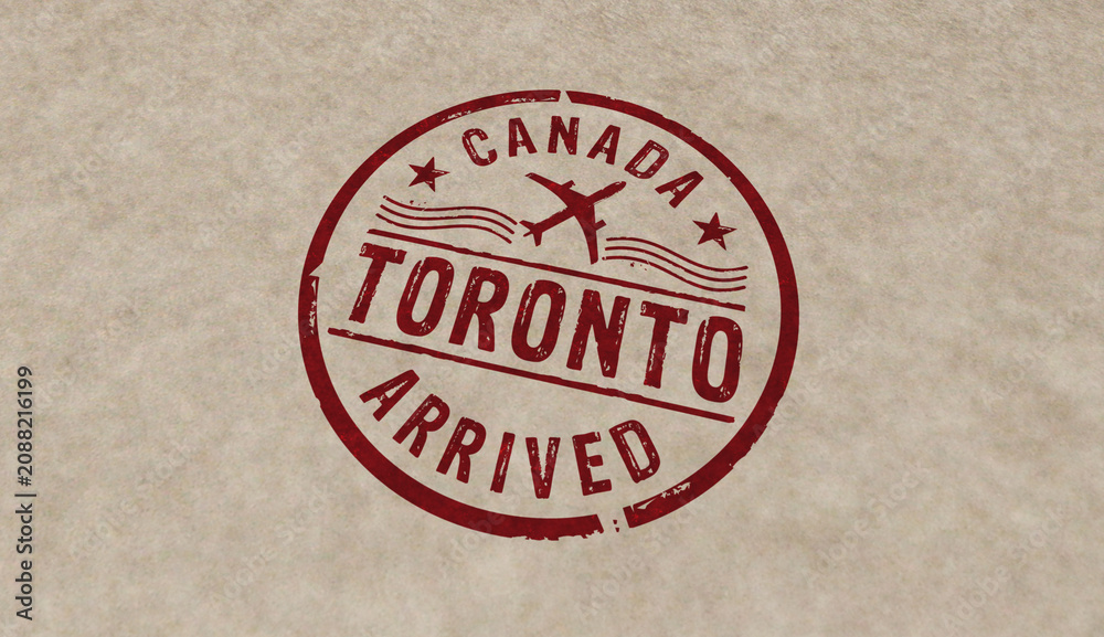 Obraz premium Toronto arrived stamp and stamping