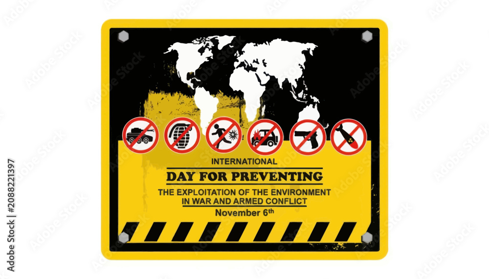 Fototapeta premium International day for preventing the exploitation of the environment in war