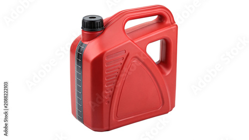 Принти на полотні Red plastic jerrycan fuel container canister utility isolated on transparent bac
