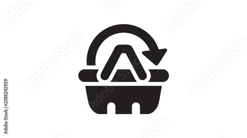 Photography 3D Shopping Cart Symbol Made of Spheres Vector Illustration for E-Commerce, Reta
