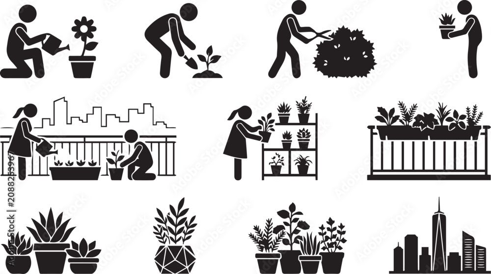 Fototapeta premium Of diverse people performing various jobs and activities work construction