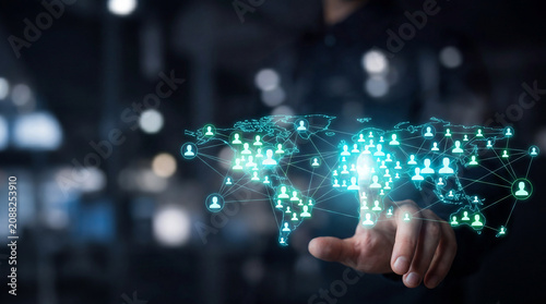 Abstract Social Network Clusters and Human Connection Visualization