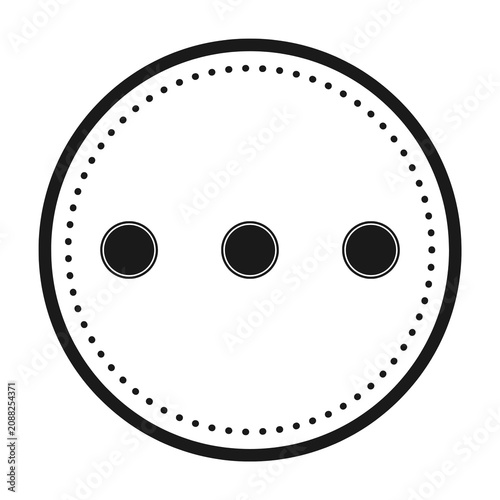 black  circle loading sticker graphic decorated