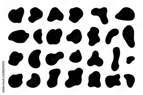 Abstract modern liquid blob shapes flat style graphic design elements