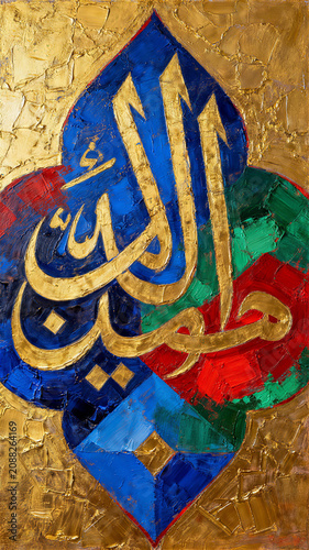 Muslim-style abstract floral wall art


