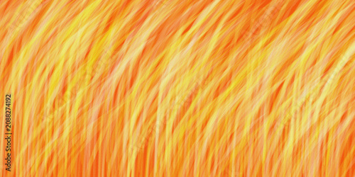 Vibrant orange and yellow hair texture with gradient effect isolated on white background
