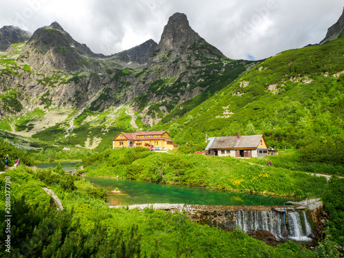 Photography Green mountain lake in High Tatra mountains, Slovakia