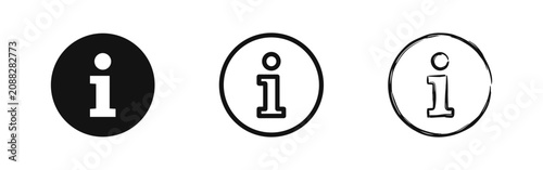 Fotografía Information symbol in solid, outline, and sketch styles