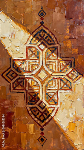 Muslim-style abstract floral wall art


