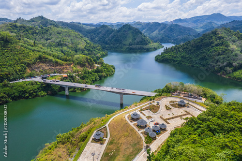 Top view landscape, Bang Lang Dam, Yala province,Thailand.