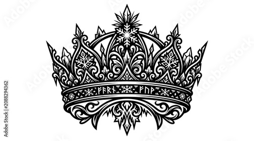 Foto Intricate Crown Emblem, Regal Symbol, Royal Accessory, Decorative Headwear