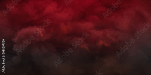 Konstfotografi Crimson clouds swirl in a dramatic, atmospheric display, hinting at turbulent skies or a fiery sunset